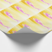 Rosa Meerjungfraumuster Geschenkpapier (Ecke)