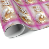 rosa Meerjungpapier Geschenkpapier (Rolleneckpunkt)