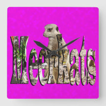 Rosa Meerkat mit Meerkats Logo Design,