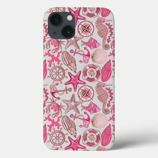 rosa Meermuster Case-Mate iPhone Hülle (Rückseite)