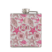 rosa Meermuster Flachmann (Rückseite)