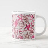 rosa Meermuster Jumbo-Tasse (Rechts)