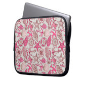 rosa Meermuster Laptopschutzhülle (Vorderseite Links)