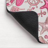 rosa Meermuster Mousepad (Ecke)