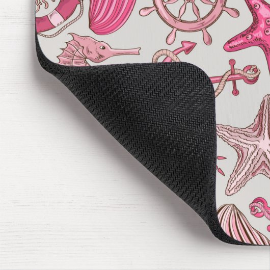 rosa Meermuster Mousepad (Ecke)