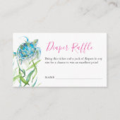 Rosa Meerschildkröten-Windeln Einladung Umschließu (Vorderseite)