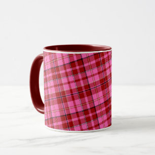 Rosa-Meerwein-Karo-Tartan-Design Tasse