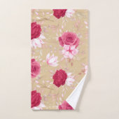 Rosa Mehlblume Badhandtuch Set (Handtuch)