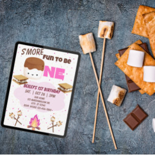 Rosa, Mehr S'more-Spaß, um Eins zu sein, 1. Geburt Einladung