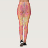 Rosa Mehrfarbige Python Schlange Druckfrauen Leggings (Rückseite)