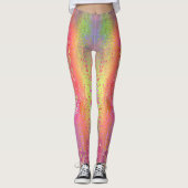 Rosa Mehrfarbige Python Schlange Druckfrauen Leggings (Vorderseite)