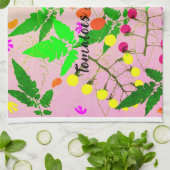 rosa mehrfarbige Tomatensorten Geschirrtuch (Gefaltet)