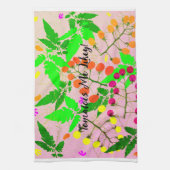 rosa mehrfarbige Tomatensorten Geschirrtuch (Vertikal)