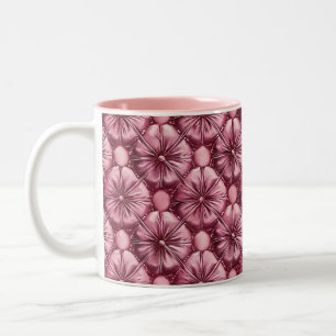 Rosa mehrfarbiges lebendiges Muster Zweifarbige Tasse