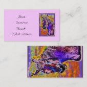 Rosa mehrfarbiges Pferd Visitenkarte (Vorne/Hinten)