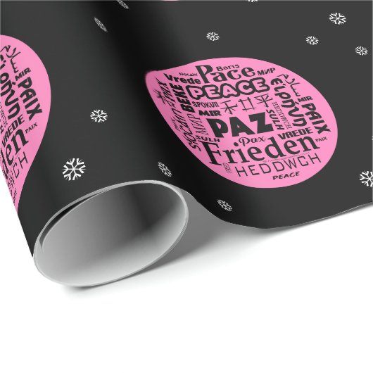 Rosa mehrsprachiges Papier für die Friedensverpack Geschenkpapier (Rolleneckpunkt)