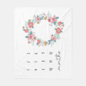 Rosa Meilenstein Fleecedecke (Vorderseite)