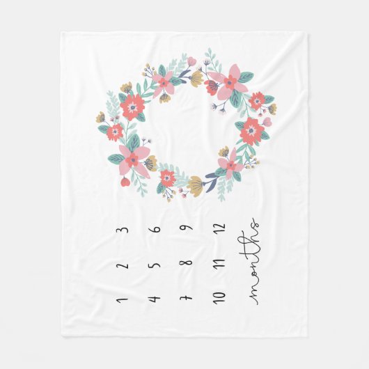 Rosa Meilenstein Fleecedecke (Vorderseite)