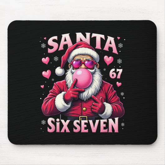 Rosa Meme Weihnachten Jungen Mädchen Mousepad (Vorne)