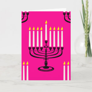 Rosa menorah hanukkah purim jüdischen Druck Einladung