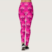 Rosa menorah hanukkah purim jüdischen Druck Leggings (Rückseite)