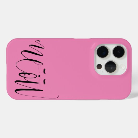 Rosa Meow Cat Case-Mate iPhone Hülle (Rückseite (Horizontal))