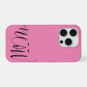 Rosa Meow Cat iPhone Hülle (Rückseite (Horizontal))