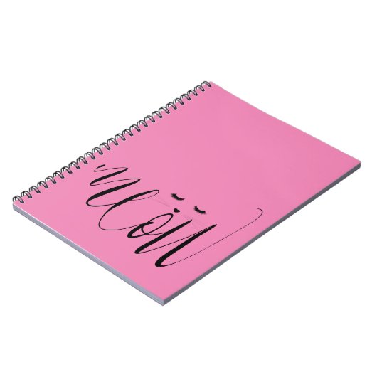 Rosa Meow Cat Notizblock (Linke Seite)