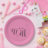 Rosa Meow Cat Pappteller (Party)