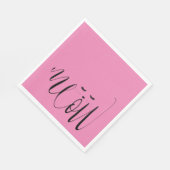 Rosa Meow Cat Serviette (Ecke)