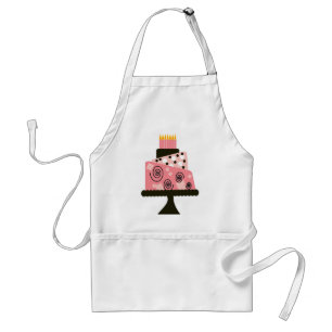 Rosa merkwürdiger Geburtstags-Kuchen Schürze
