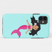 Rosa-Mermaid-Girl Case-Mate iPhone Hülle (Rückseite (Horizontal))