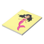 Rosa-Mermaid-Girl Notizblock (Rotiert)