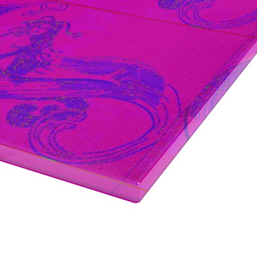 rosa Mermaidglas-Schneidplatte Schneidebrett (Ecke)