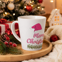 Rosa Merry Christmas Latte Tasse