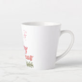 Rosa Merry Christmas Latte Tasse (Rechts)