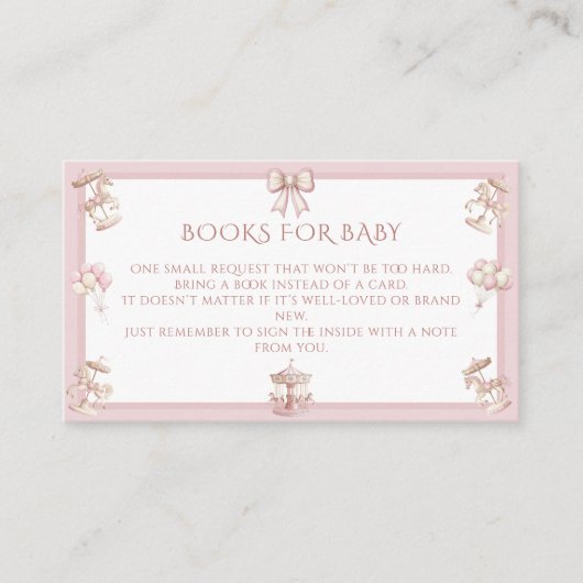 Rosa Merry Go Round Books for Baby Shooting Begleitkarte (Vorderseite)
