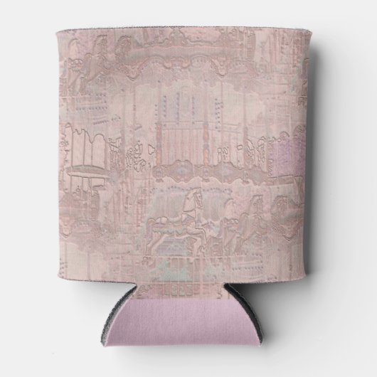 Rosa Merry-Go-Round Pferde Dosenkühler (Vorderseite)