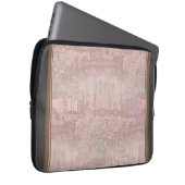 Rosa Merry-Go-Round Pferde Laptopschutzhülle (Vorne Rechts)
