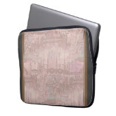 Rosa Merry-Go-Round Pferde Laptopschutzhülle (Vorderseite Links)