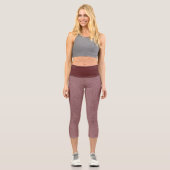 Rosa Mess Capri Leggings (Vorderseite)