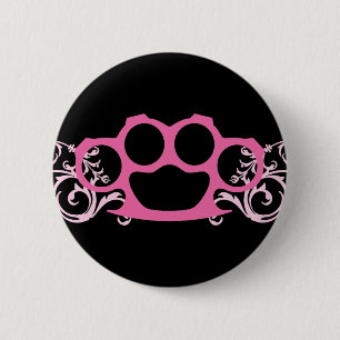 Rosa Messingknöchel Button