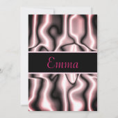 Rosa Metall Einladung (Rückseite)