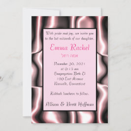 Rosa Metall Einladung