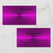 Rosa Metall Visitenkarte (Vorne/Hinten)