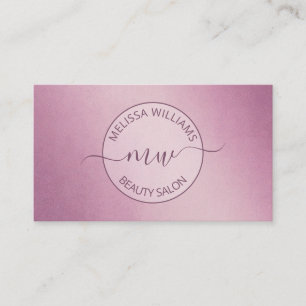 Rosa Metallic-Logo Visitenkarte
