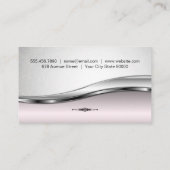 Rosa Metallische Hintergründe | Mandala Pattern Visitenkarte (Rückseite)