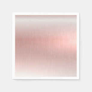 Rosa Metallische Hochzeits-Baby-Party Serviette