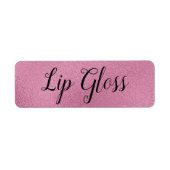 Rosa metallisches Lipgloss-Etikett (Vorne)