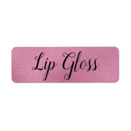 Rosa metallisches Lipgloss-Etikett